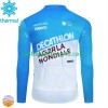 Radtrikot Winter Thermal Fleece Decathlon Ag2R 2024